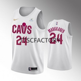Cleveland Cavaliers Trikot Lauri Markkanen 24 Nike 2022-23 Association Edition Weiß Swingman - Herren